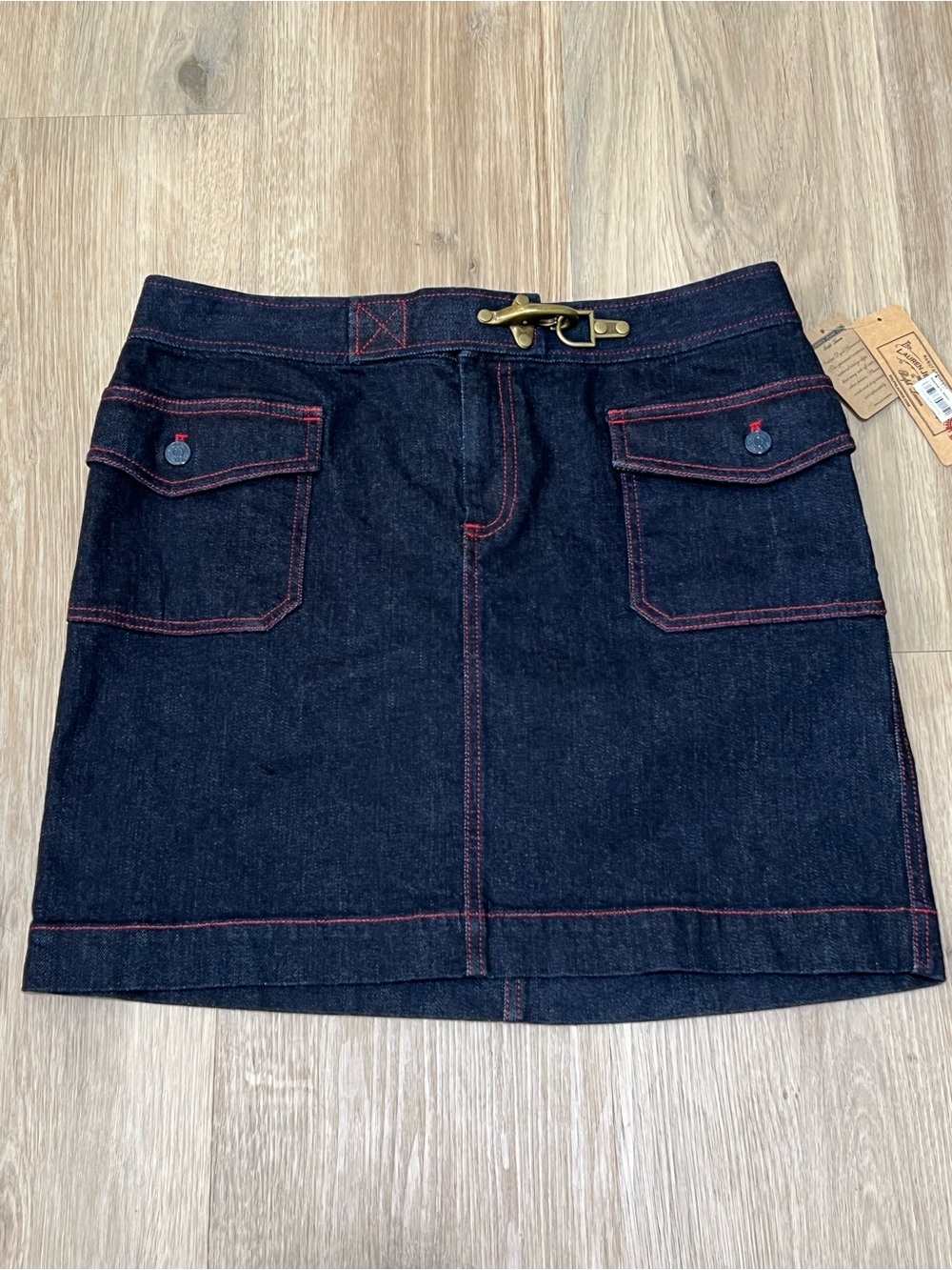 Lauren Ralph Lauren dark wash denim mini skirt size 10